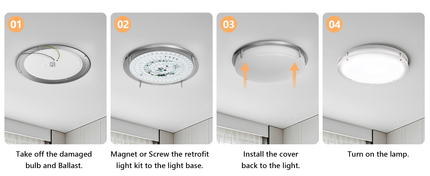 RGB ceiling light retrofit kit