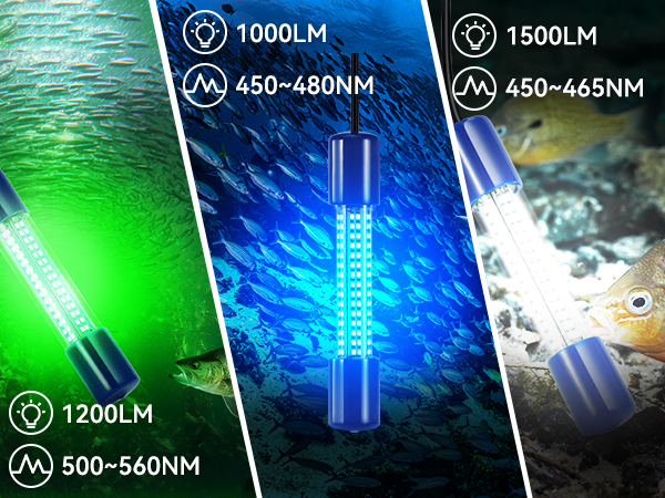 1,500LM white light submersible fishing light