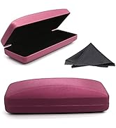 SMARTTOP Hard Shell Eyeglass Case- Glass Case With Cleaning Cloth, Glasses Case hard shell for me...