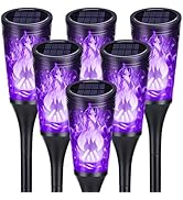 Toodour Solar Lights Outdoor, 6 Pack Solar Torch Lights with Flickering Flame, IP65 Waterproof Ya...