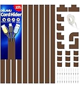 Wire Hider, 157in Delamu Cord Hider Wall, Paintable Wire Covers for Cords, TV Cable Hider Wall Ki...