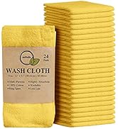 Softolle 100% Cotton Ring Spun Wash Cloths – Bulk Pack of Washcloths – 12x12 Inches – Wash Cloth ...