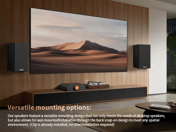 Self-contained bayonet, wall-mounted, saves desktop space