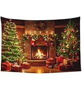 Mutakin Christmas Tapestry Wall Hanging Aesthetic For Bedroom Living Room Dorm