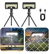 Tryme 92 LED Solar Lights Outdoor with Motion Sensor, Octopus Stand, Adjustable Angle, USB &amp; Sola...