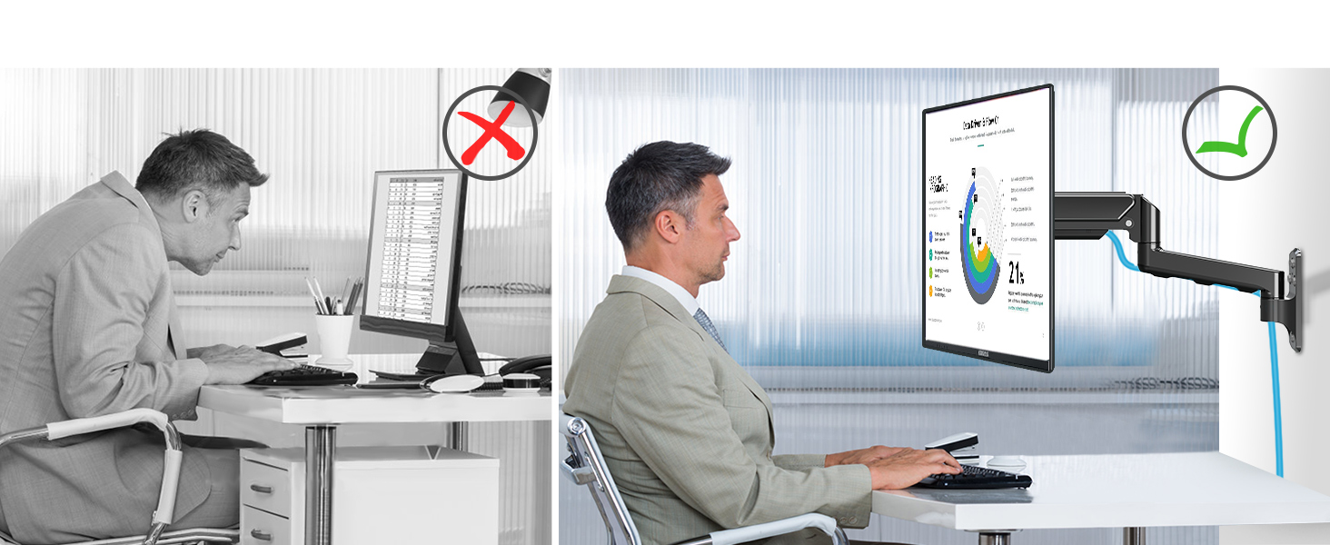 single monitor arm wall