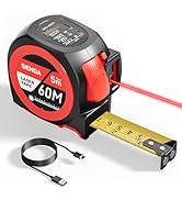 SENDA 3-in-1 Laser Tape Measure, 197ft Digital Laser Distance Meter, 16ft Auto-Lock Tape Measure,...