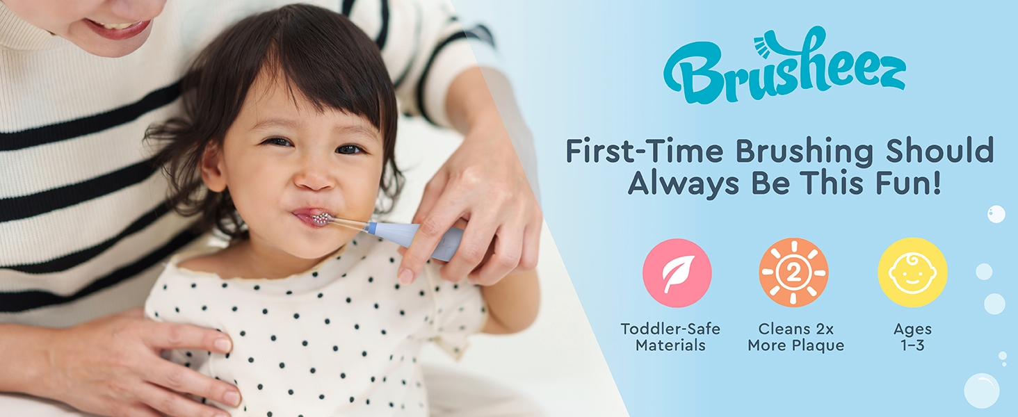 brusheez toddler toothbrush soft bristle kid safe beginners