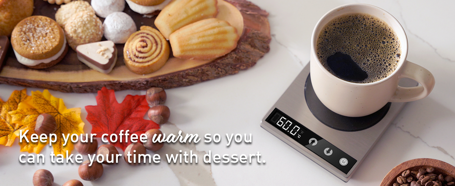 Keep your coffee warm so you can take your time with dessert; gift for Christmas