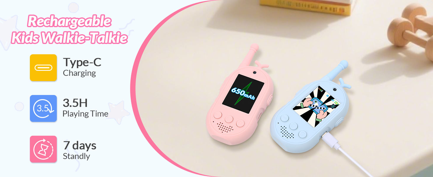 rechargeable kids walkie talkie