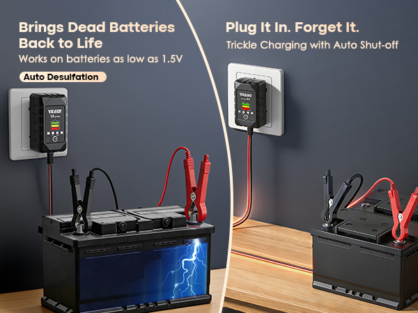 battery charger trickle charger for car battery 12v battery maintainer lithium battery charger