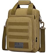ZHIERNA Tactical Messenger Bag, Tactical Briefcase Laptop Bag Heavy Duty MOLLE Shoulder Pack Hand...