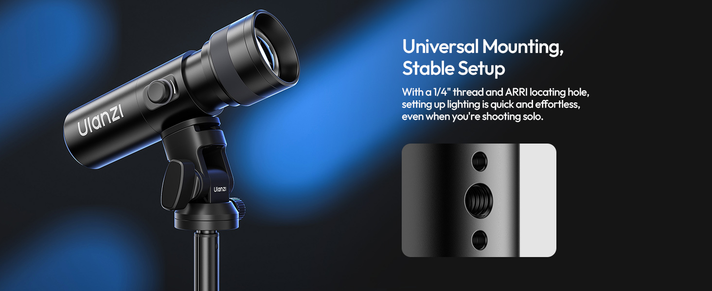 RGB LED fill flashlight with 1/4 screw for tripod, camera, DSLR