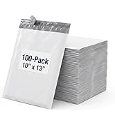 BOX USA Shipping Bags 10" x 13" (100-Pack) White - Heavy Duty Self-Adhesive Envelope Poly Mailers...