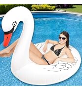 Sinbyuer Swan Inflatable Pool Floats, Large Pool Float Water Floaties for Adults, 42Inch Pool Inn...