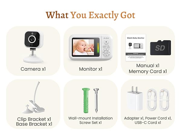 baby monitor with clip stand