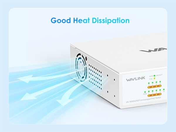 WAVLINK 10-Port Full Gigabit Switch with 8 PoE+