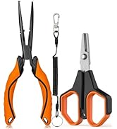 pullther fishing Fishing Tools Kit, Fishing Pliers,Fishing Scissors, Fishing Line Cutter for Brai...