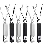 6pcs Urn Necklaces for Ashes Necklace for Women Men, Memorial Cremation Jewelry for Ashes Stainle...