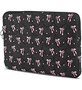 Puffy Laptop Sleeve 13-15 Inch Quilted Bow Laptop Case Cute Protective Soft Computer Sleeve for M...