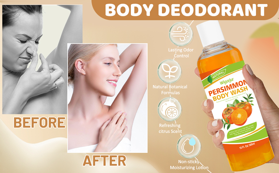 persimmon soap body wash for old People smell Deodorant smelly foot private