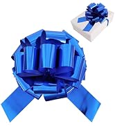 TONIFUL 12 Inch Blue Large Bow Giant Big Pull Bow for Car, Bikes, Table, Applicants, Front Door D...