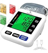 Blood Pressure Monitor Upper Arm for Home Use, Automatic Digital BP Machine Arm Blood Pressure Cu...