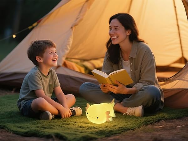 Yellow Axolotl night light 