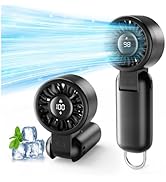 UUZOPI Portable Handheld Fan, 3-in-1 Foldable Mini Personal Desk Fan with LED Display, 5 Speeds, ...