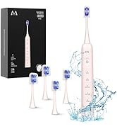 Electric Toothbrush Set for Adults Teens: One Charge Lasts for 180 Days, Rechargeable Sonic Tooth...