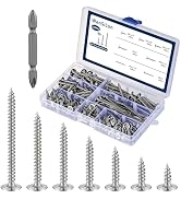 WensiLon #8 Phillips Truss Head Wood Screws Stainless Steel 410 Quick Metal Self Tapping Assortme...