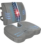 FORTEM Chair Cushion, Seat Cushion for Office Chair, Lumbar Support Pillow for Chair, Car Seat Cu...