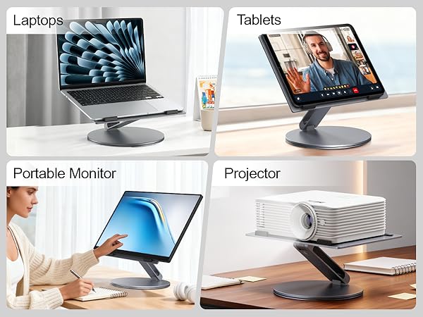 Adjustable laptop stand for desk