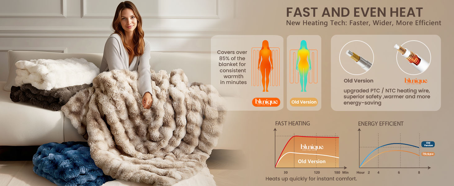 3 blunique electric blanket