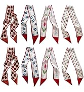 Zilotusnte 8Pcs Hair Scarf for Women, Silk Neck Scarf Printed Scarves Head Women'S