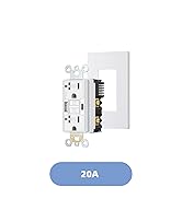 DEWENWILS GFCI Outlet 20 AMP, Outdoor GFCI Outlet with USB Ports 30S Self-Test with Indicator Lig...