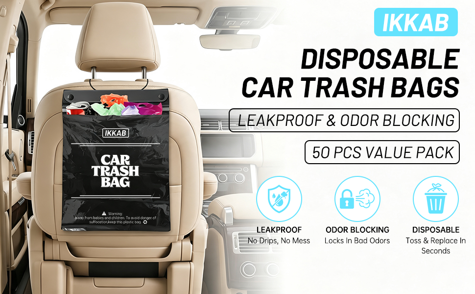 disposable car trash bags