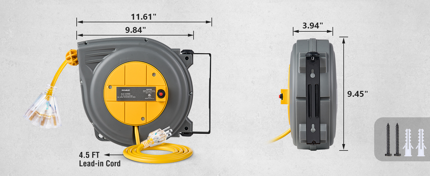 retractable cord reel