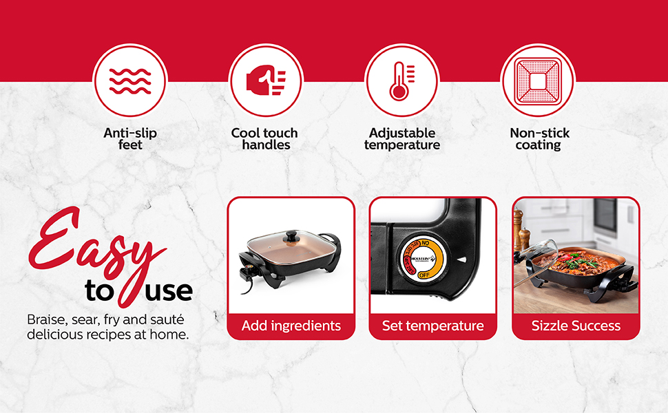 Electric Skillet easy to use