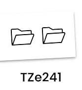 Brother Genuine P-touch TZe241 Label Tape in cardboard pack: Black on White 18mm