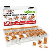 WAGO 221 Lever Nuts 90pc Compact Splicing Wire Connector Assortment with Case. Includes (25x) 221...