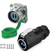 CNLINKO LP-24 Fiber Optic Connectors, LC Single Mode Dual Core Outdoor Sunlightproof Optical Conn...