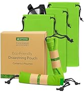 OPTIPAK Microfiber Glasses Pouch - Soft Eyeglasses Pouch, Watch Bag, Drawstring Pouch for Sunglas...