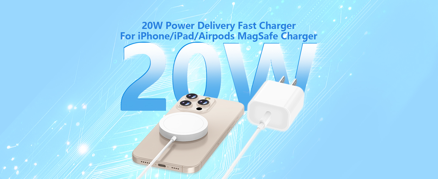 MFi Certified iPhone 16 Charger Fast Charging 2Pack 20W USB C Power Adapter Type C Wall Charge Block