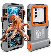 Upgrade Underwater Phone Case for Snorkeling, [50ft/15M] Professional Diving Waterproof Phone Cas...