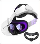 SUPERUS Head Strap &amp; Silicone Face Cover Pad Compatible with Oculus/Meta Quest 2 Accessories, Enh...