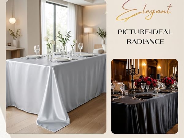 Satin Tablecloth 58 x 102 Inch