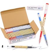 RIANCY 60 Pack Ballpoint Pens Bulk, 0.35mm Extra Fine Point, Black Blue Red Assorted Ink, Japanes...