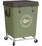 STORAGE MANIAC Commercial Laundry Hamper with Heavy Duty Steel Frame, 160 L Industrial Laundry Ba...