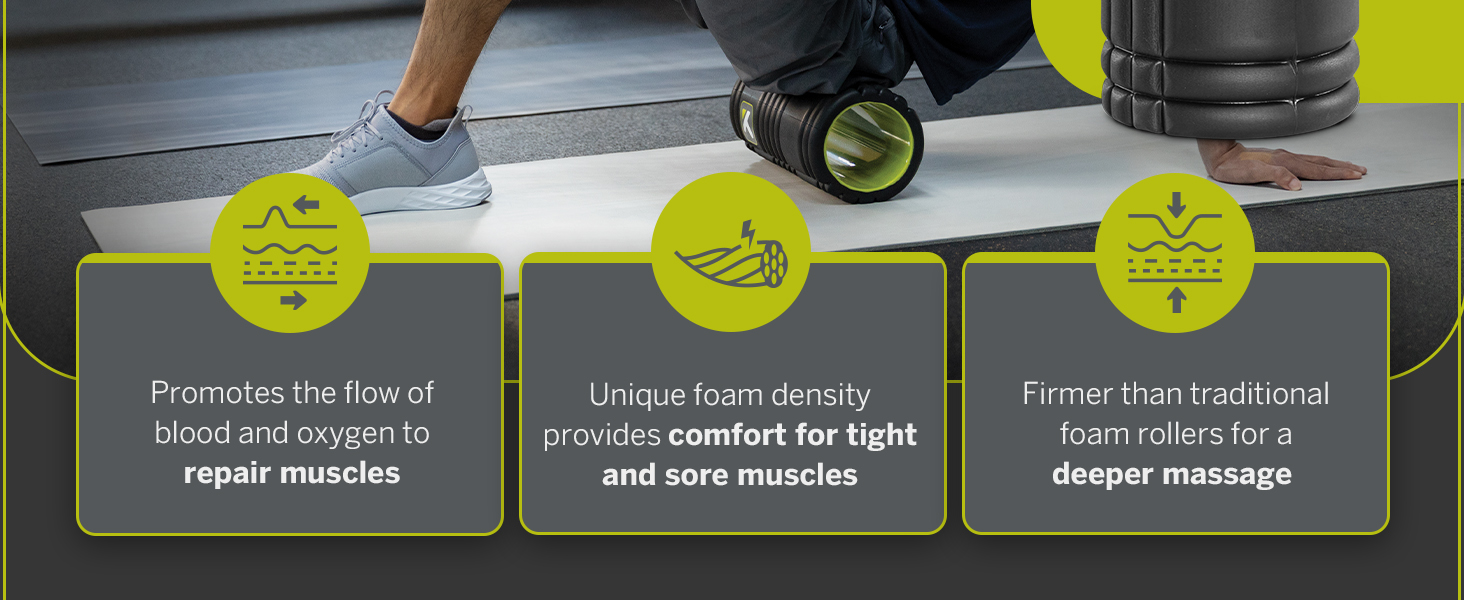 Repairs muscles, provides comfort for tight and sore muscles, and gives a deeper massage